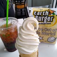 Soft serve ice cream 😍 at Earth Burger - NW Loop in San Antonio
