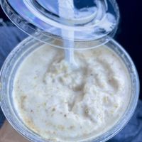 Peach shake   at Earth Burger - NW Loop in San Antonio