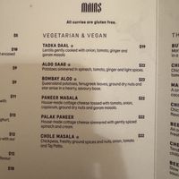 Vege and vegan options   at Leela in Noosa Heads