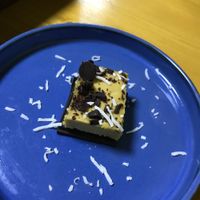 Cashew cake w/ dark chocolate!  at Jack and the Beanstalk in Busan