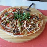 Pizza was delicious!  at Jack and the Beanstalk in Busan