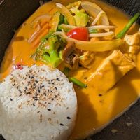 vegan coconut curry at YAMA Asia Fusion Kitchen in Tirol