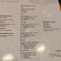 lunch menu (all dishes either were vegan  at YAMA Asia Fusion Kitchen in Tirol