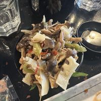 Mushroom salad  at Kaz’s workshop in Windsor