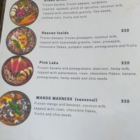 Menue 5 at Umbrella Cafe in Pokhara