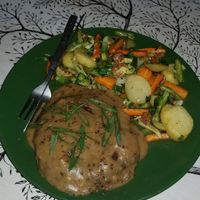 Beetroot steak at Umbrella Cafe in Pokhara