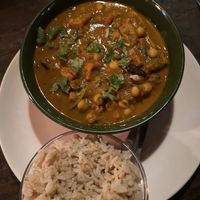 Chickpea-Tofu Curry at Umbrella Cafe in Pokhara