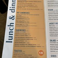 Menu  at The Sound Cafe in Port Erin