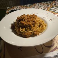 Vegan spaghetti bolognesee  at Casanova in Vouliagmeni