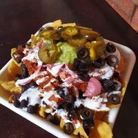 Vegan nachos with Jackfruit at El Borracho - Ballard in Seattle
