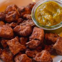 Crispy fried tofu at Les Wagons in Zürich