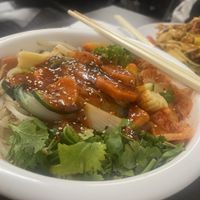 Vegan vegetable Korean Bimi Bap  at Mii & U Oriental in Milton Keynes