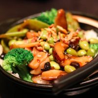 Vegetable and Black Bean Rice Pot at Ping Pong Dim Sum  at Ping Pong Dim Sum in Dubai