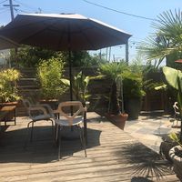 Outdoor seating  at LifeFood Organic in Santa Monica
