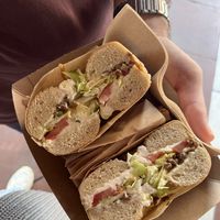 vegan BLT bagel  at Waltraud Bagels & Coffee in Bayern