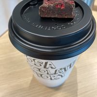 Raspberry chocolate & dark hot chocolate at Noosa Chocolate Factory in Brisbane