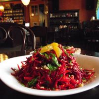 Earth salad - carrots, beets, orange, olive oil, lemon juice, walnuts at Tea House in Sofia