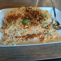 Vegan biryani at P.H.D Eat in Trondheim