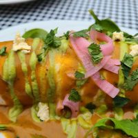 Smothered burrito  at Chimera Cafe in Tulsa