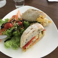 Panini with hummus and roasted vegetables  at RGB and The Bean Hive in Kuala Lumpur