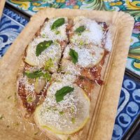 Sweet Pinsè at Pinsé / traditional street food in Sicilia