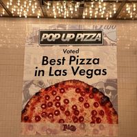 Street sign  at Plaza Hotel - Pop Up Pizza in Las Vegas