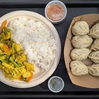 Veggie Curry and Veggie Momos at Nepali Kitchen and Chai Garden in Portland