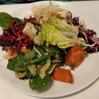 A plate from the salad buffet at OmNam in Helsinki