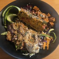 Frittata Buddha bowl at Leaf Lounge Cafe in Herne Bay