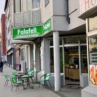 outside at Falafeli in Braunschweig