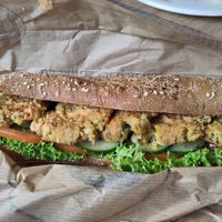 Falafel sandwich at Backstube - Bryggesporden in Bergen