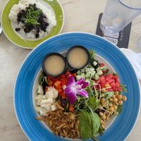 vegan cobb salad w/ black beans & rice! at Guanabanas in Jupiter