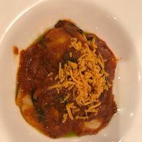 Vegan mushroom and veggie ravioli at Cedar Restaurant in Washington