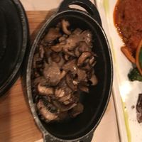 Vegan mushroom cassalout (side dish) at Cedar Restaurant in Washington