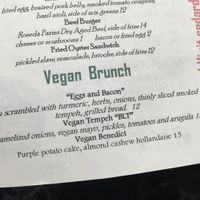 Small selection of vegan brunch items at Cedar Restaurant in Washington