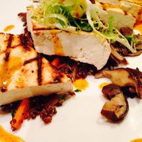 Grilled tofu marinated in citrus mustard at Cedar Restaurant in Washington