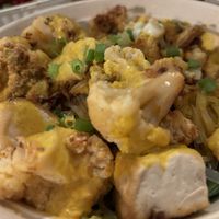 Cauliflower and tofu japchae   at Seoul Food DC in Takoma Park