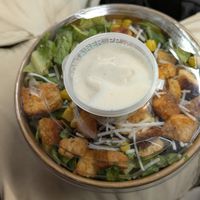 Vegan cesar salad at crEAT ocal street food in Chania