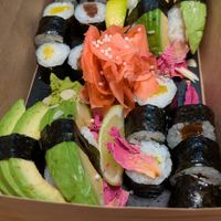 a selection of vegan maki and nigiri (takeaway) at Ale SUSHI in Województwo Lubelskie