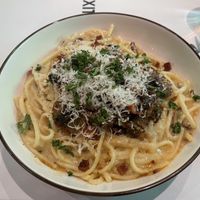 Pasta Carbonara (Lunch of the day)  at Enter/Exit in Stockholm