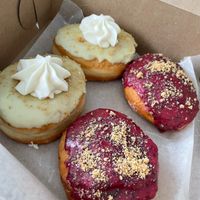 key lime pie and blueberry pie at bloomer's in Toronto