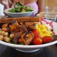 Cobb Salad with Tempeh and Sweet Potato at bloomer's in Toronto