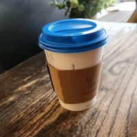 Oat latte at bloomer's in Toronto