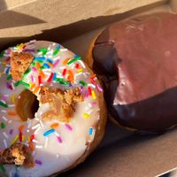 Bloomers Donuts - Birthday Cake and Boston cream  at bloomer's in Toronto