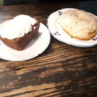 GF Carrot Cake Mini-Loaf & London Fog Doughnut at bloomer's in Toronto