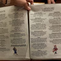 Menu part 2  at North Country Brew Pub in Slippery Rock