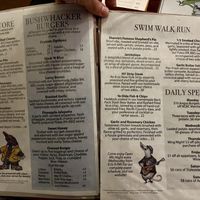 Menu part 3  at North Country Brew Pub in Slippery Rock