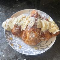 Vegan almond croissant (bought yesterday and heated at home this morning)  at Yellow Ladder Coffee  in East London