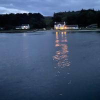 The Inn from a mooring at The Oystercatcher Inn in Scotland