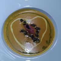 Pumpkin soup with apple chutney at Prélude in Luzern